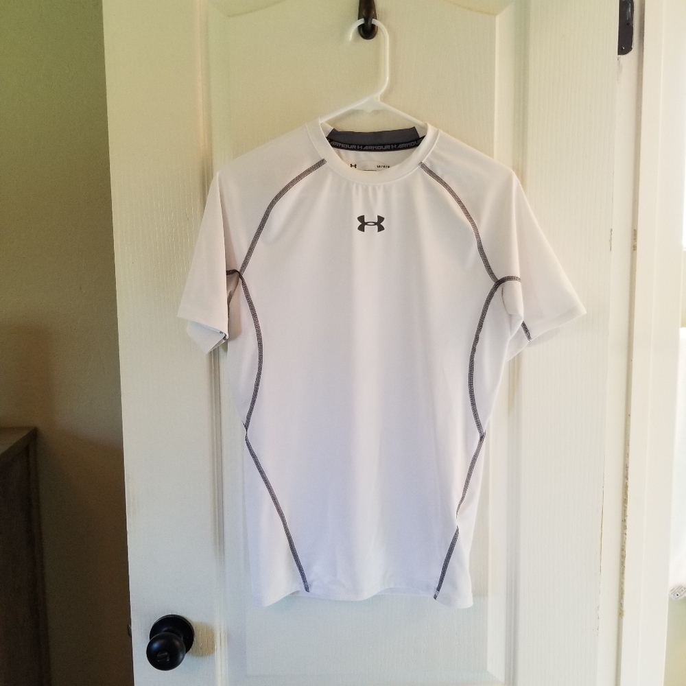 Under Armour Heat Gear White Shirt Men's L